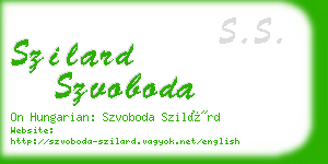 szilard szvoboda business card